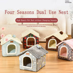 Washable pet house for cats and small dogs