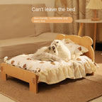 Wooden Cat Bed with Bedding Set - alternate product view 2