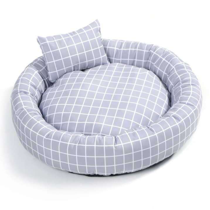 Plaid Pet Bed with Pillow - alternate product view 5