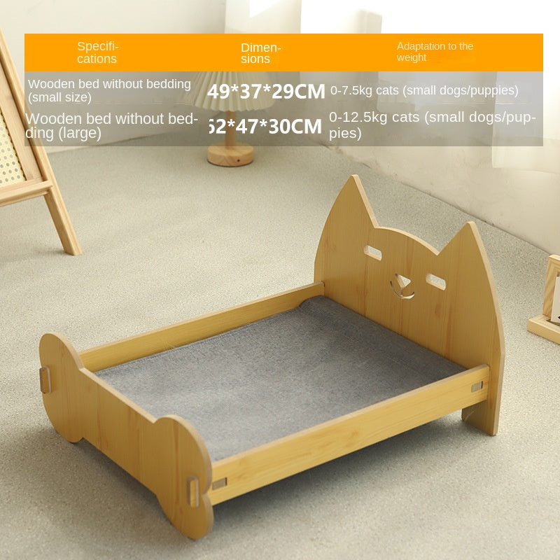 Wooden Cat Bed with Bedding Set - alternate product view 8