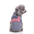 American flag dog sweater for cooler weather