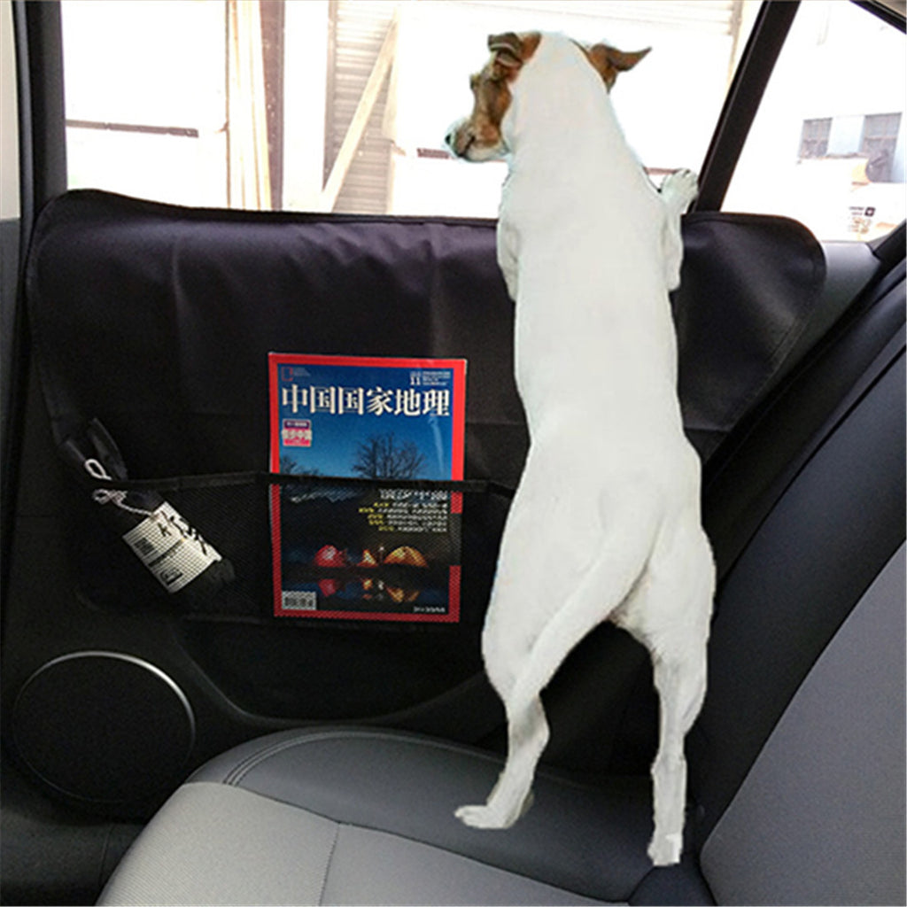 Car door protector for dogs during travel