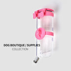 Hanging pet water bottle for crates and carriers