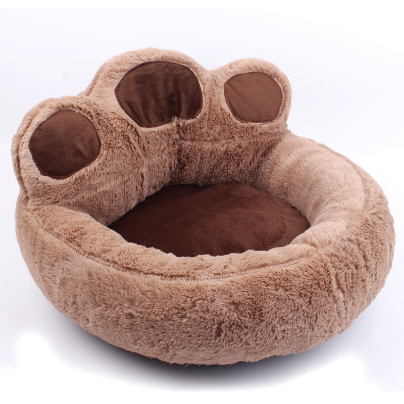 Bear paw cozy pet house for cats and small dogs